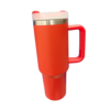 Stainless Steel Tumbler Mug with Handle, Lid, and Straw, Double-Wall Hot and Cold Coffee Mug Flask for Gym & Travelling