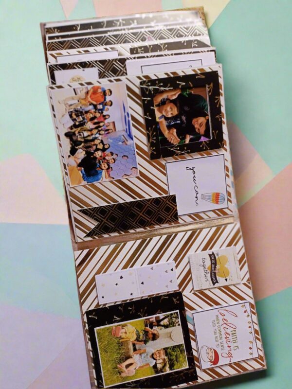 Golden and Silver Embossed Scrapbook Personalised with Photos for All Ocassions