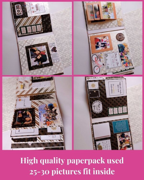 Golden and Silver Embossed Scrapbook Personalised with Photos for All Ocassions - Image 4