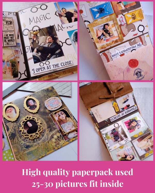 Hogwarts Theme Harry potter Scrapbook Personalised with Photos - Image 4