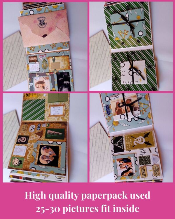 Slytherin Theme Personalised Harry Potter Scrapbook for Kids and Fans - Image 4