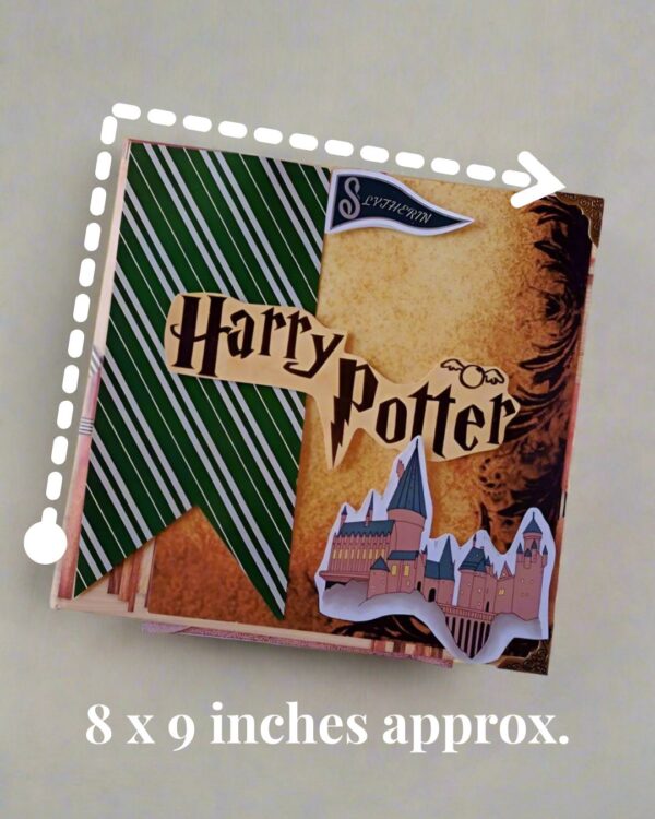 Slytherin Theme Personalised Harry Potter Scrapbook for Kids and Fans - Image 3
