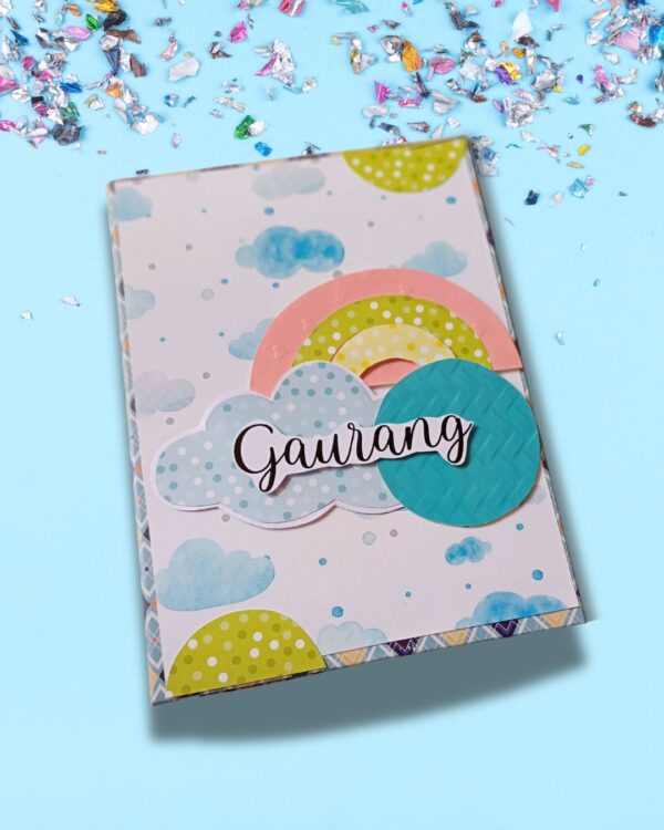 Baby Boy Scrapbook in Brown and Blue | Baby Album Personalised with Photos