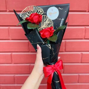 Golden Glow Rose Bouquet - Handmade bouquet-ROSE