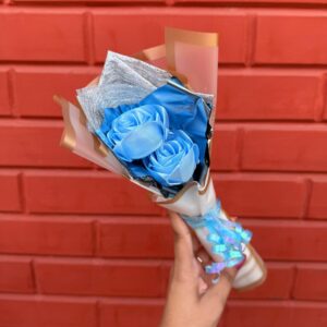 Blue Serenity Bloom - Handmade bouquet-ROSE