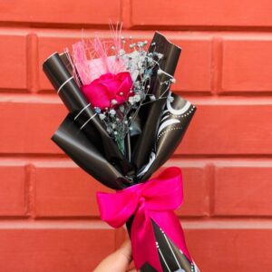 Fuchsia Noir Bloom - Handmade bouquet-ROSE