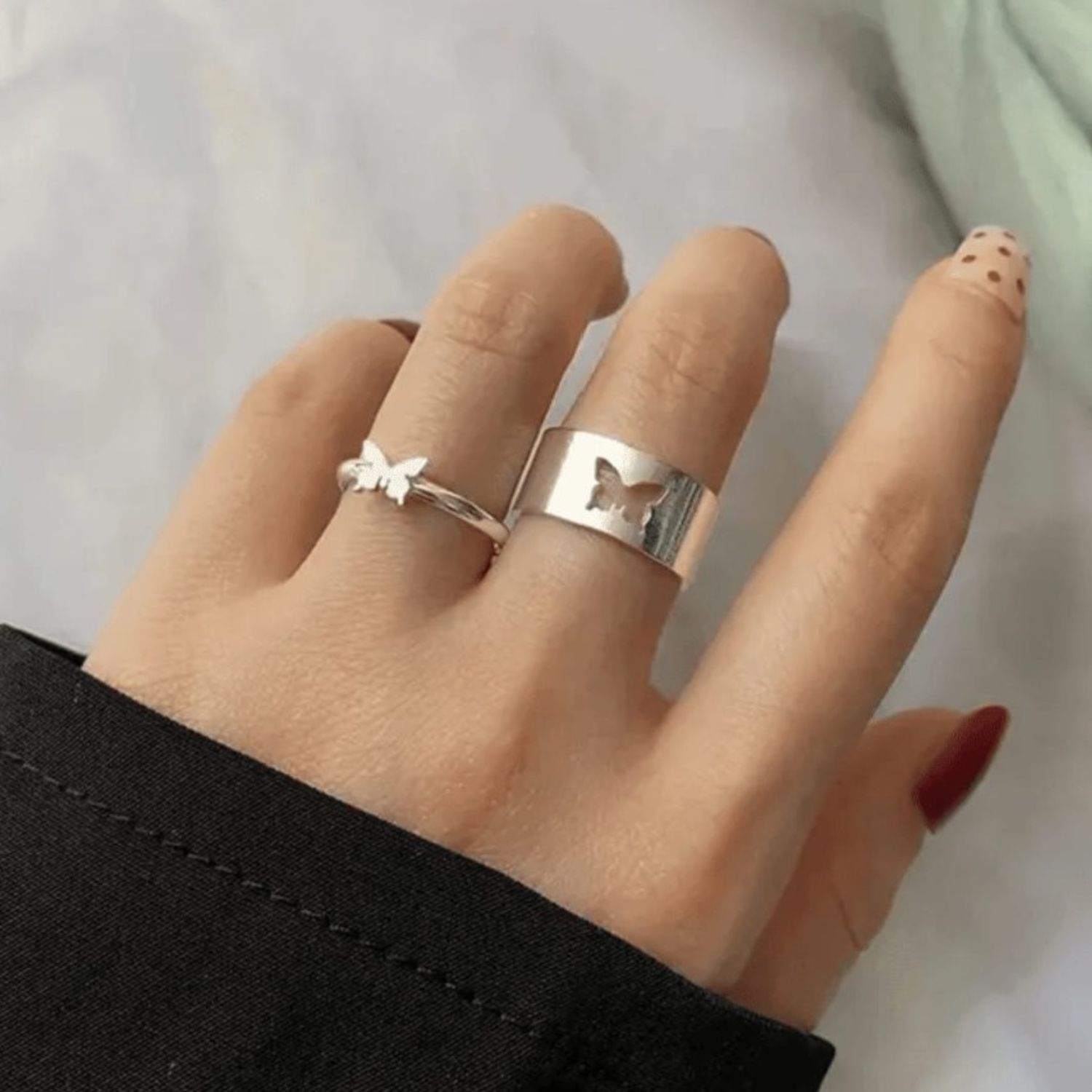 Butterfly Couple Rings - Image 3