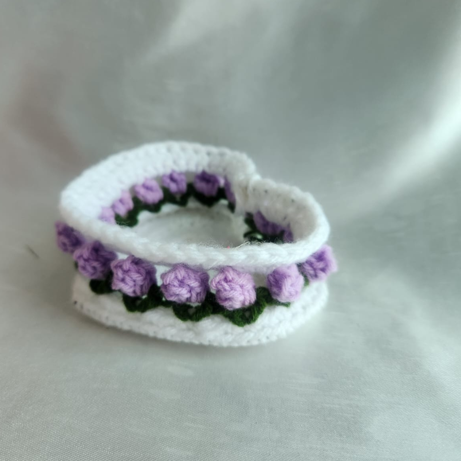Crochet heart basket