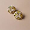 Rainvas Light Green kauri shells studs earrings