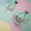 Rainvas Silver Oxidised round jhumka earrings