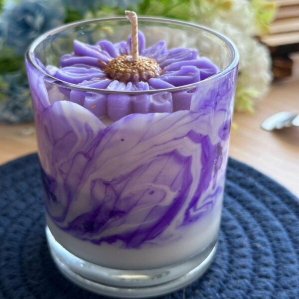 Marble Effect Candle