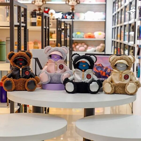 Water Bottle with Cute Teddy Carry Cover, Insulated Water Bottle with Straw and Adjustable Strap, Insulated Water Bottles for Girls for Hot & Cold Liquids, Vacuum Flask - 500 ML - Image 3