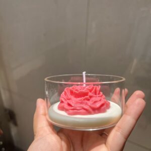 Rose  glass shot candle